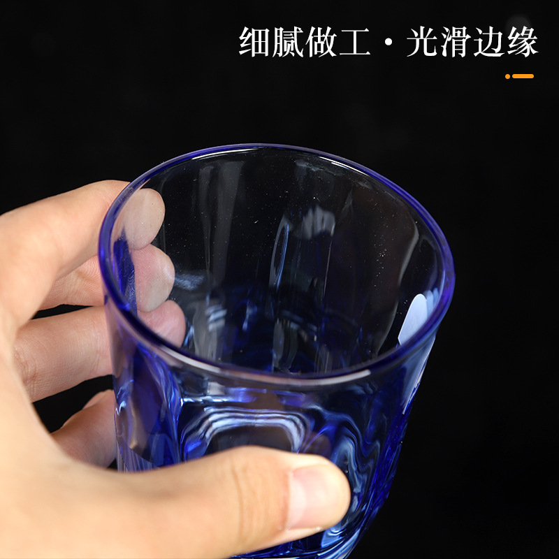 Factory Supply Wholesale Glass Cup Colorful Transparent Cup Crystal Whiskey Beer Steins Hotel Glass Water Cup