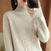 Autumn and winter new pattern Half a Cashmere sweater fashion Socket sweater Long sleeve jacket wool knitting Base coat