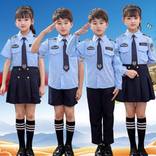 六一儿童合唱警察服军装套装男女童扮演小交警交通服装制服表演服