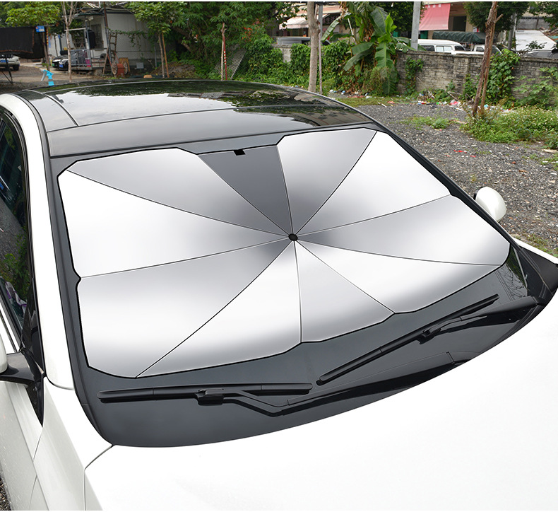 汽车伞车子前挡风玻璃钛银胶防晒遮阳伞防紫外线折叠高遮光汽车伞