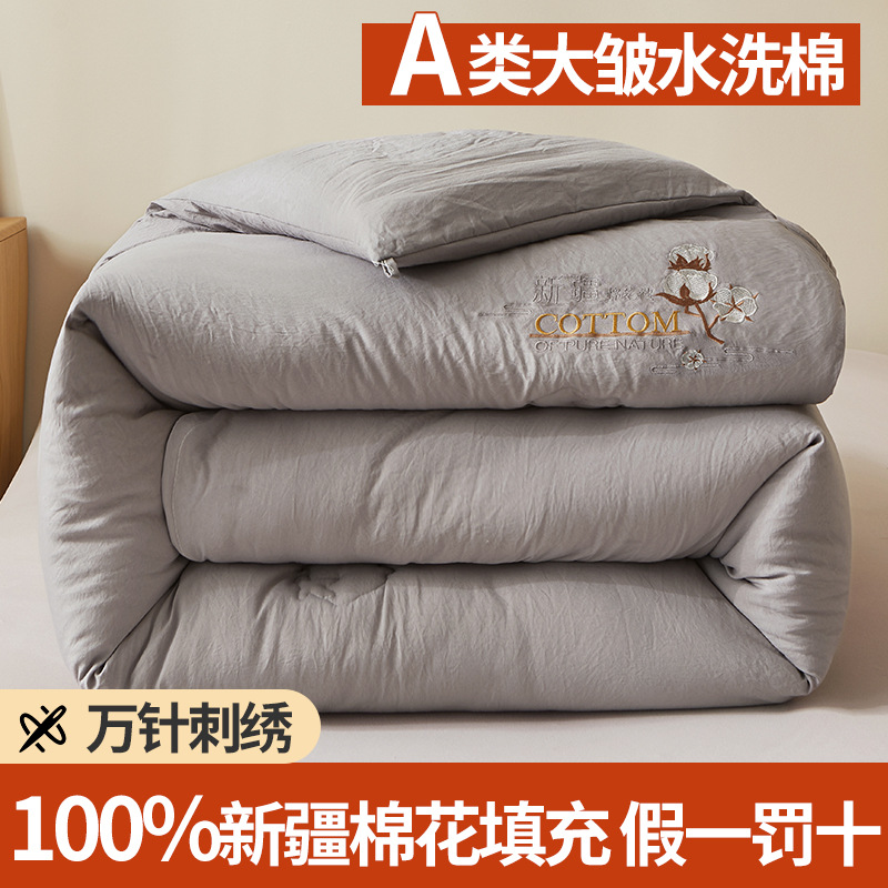 100% Xinjiang Cotton Quilt Winter Quilt Core Spring and Autumn Quilt Four Seasons Quilt Double Air Conditioning Quilt Summer Cool Quilt Cotton Quilt