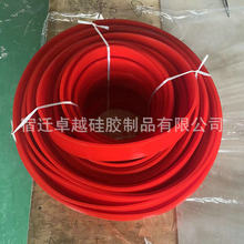 厂家批发红色硅胶条密封条 橡胶实心I型方形扁条方条型条胶皮垫