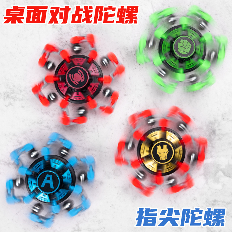 Tiktok Same Style Changeable Fingertip Gyro Deformation Rotating Folding Hand Spinner Children's Educational Gyro Toy