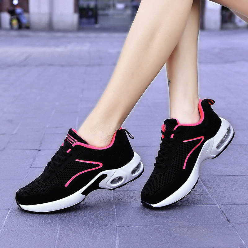 2023 Spring Leisure Women's Shoes Fashion Black Mesh Comfortable Sports Shoes Cross-Border Mesh Casual Women's Sports Shoes