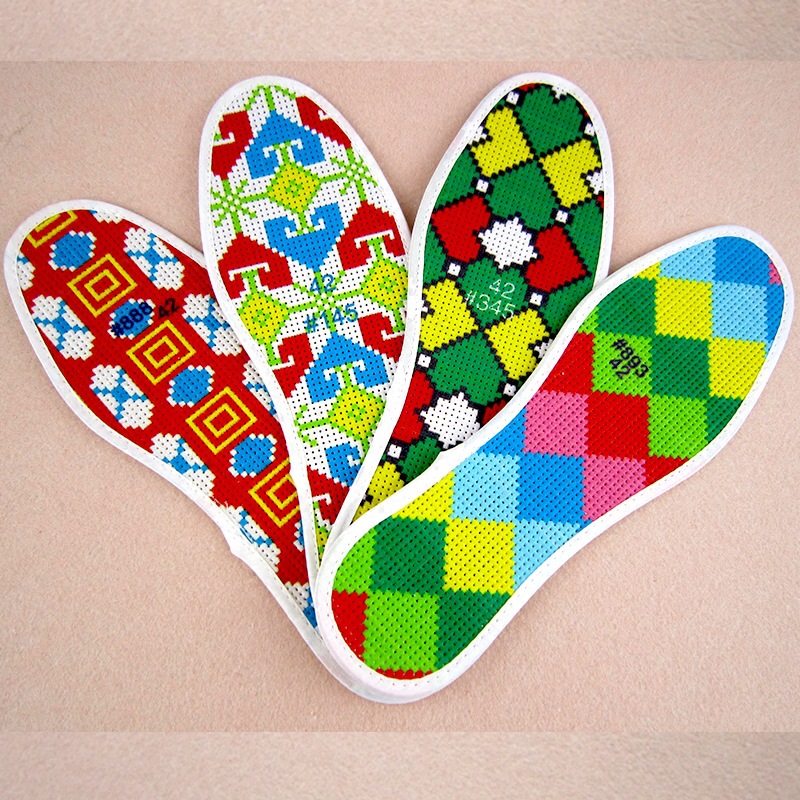 mx十字绣鞋垫半成品6层精准印花男女针孔吸汗透气防臭满6双包