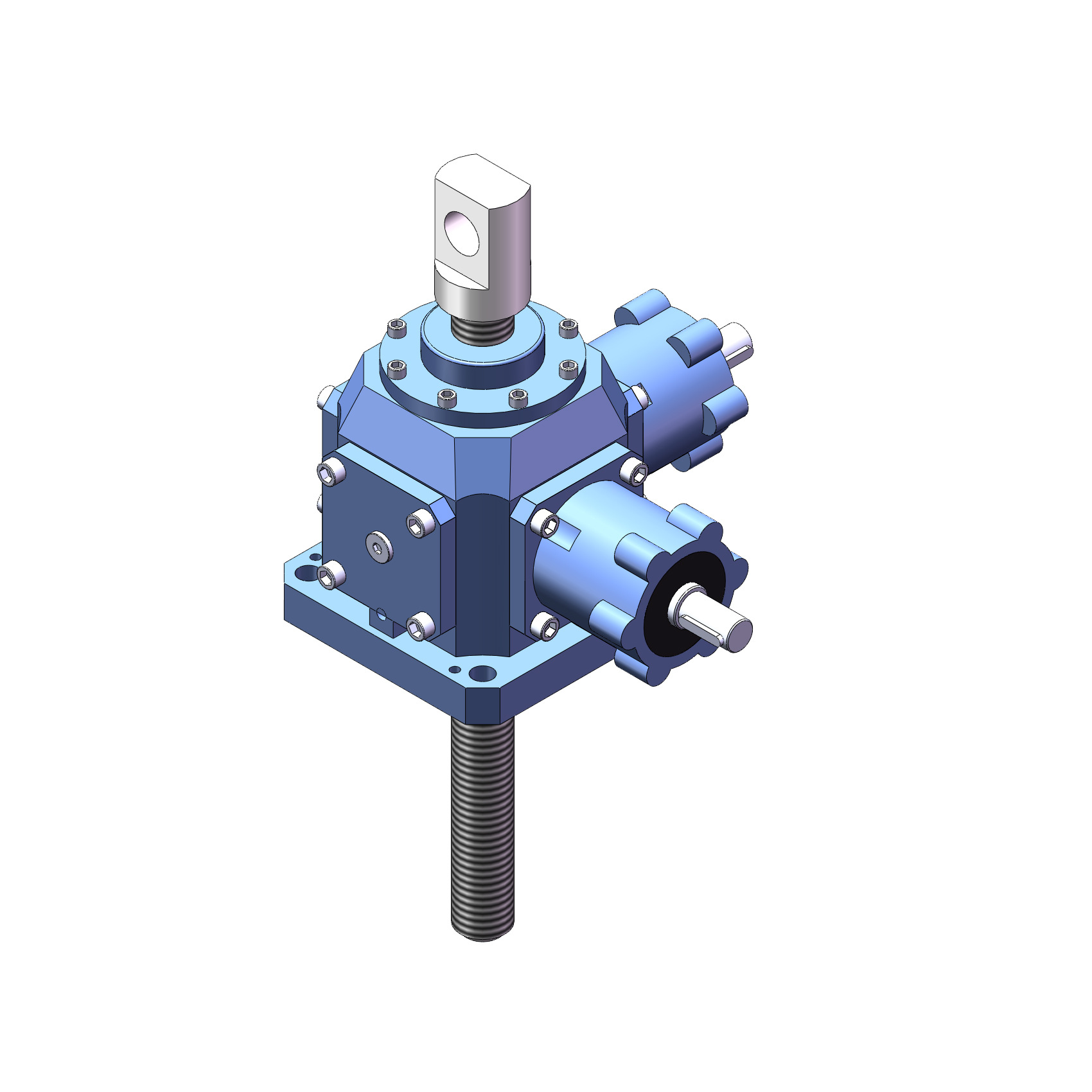 螺旋锥齿轮丝杆升降机手摇伞齿轮滚珠丝杠升降平台定制立式减速机