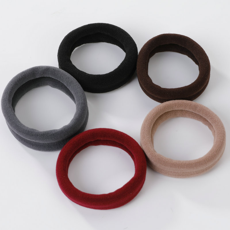 new ponytail tie-up hair leather hair rope candy color highly elastic hair rope towel ring colored all-matching