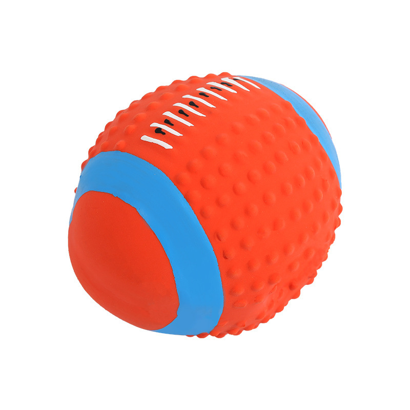 Pet Latex Toys Latex Rugby Football Sounding Toy Bite-Resistant Vent Pet Dog Toy Wholesale