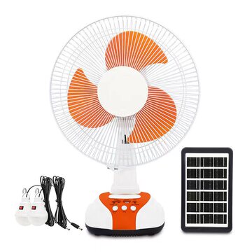 12寸可充电台扇应急风扇太阳能风扇solar rechargeable table fan