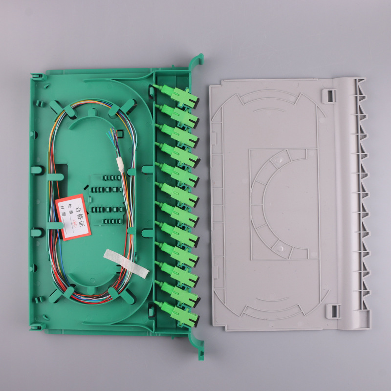 机架式光缆终端盒12芯一体化熔纤盘 满配光纤配线架光纤接头盒