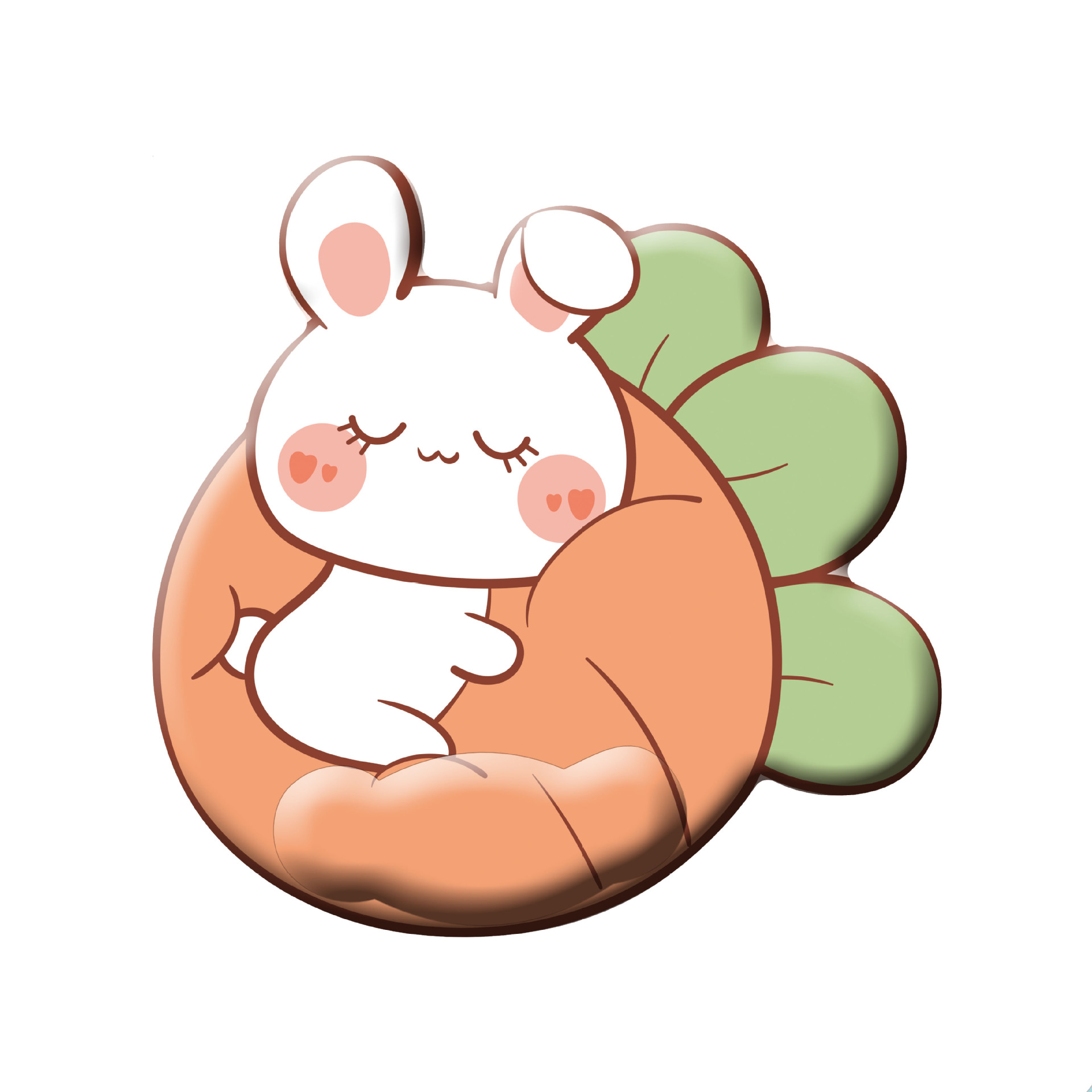 【新品】独特可爱兔子吃萝卜卡通图案鼠标手枕舒适迷人护腕鼠标垫