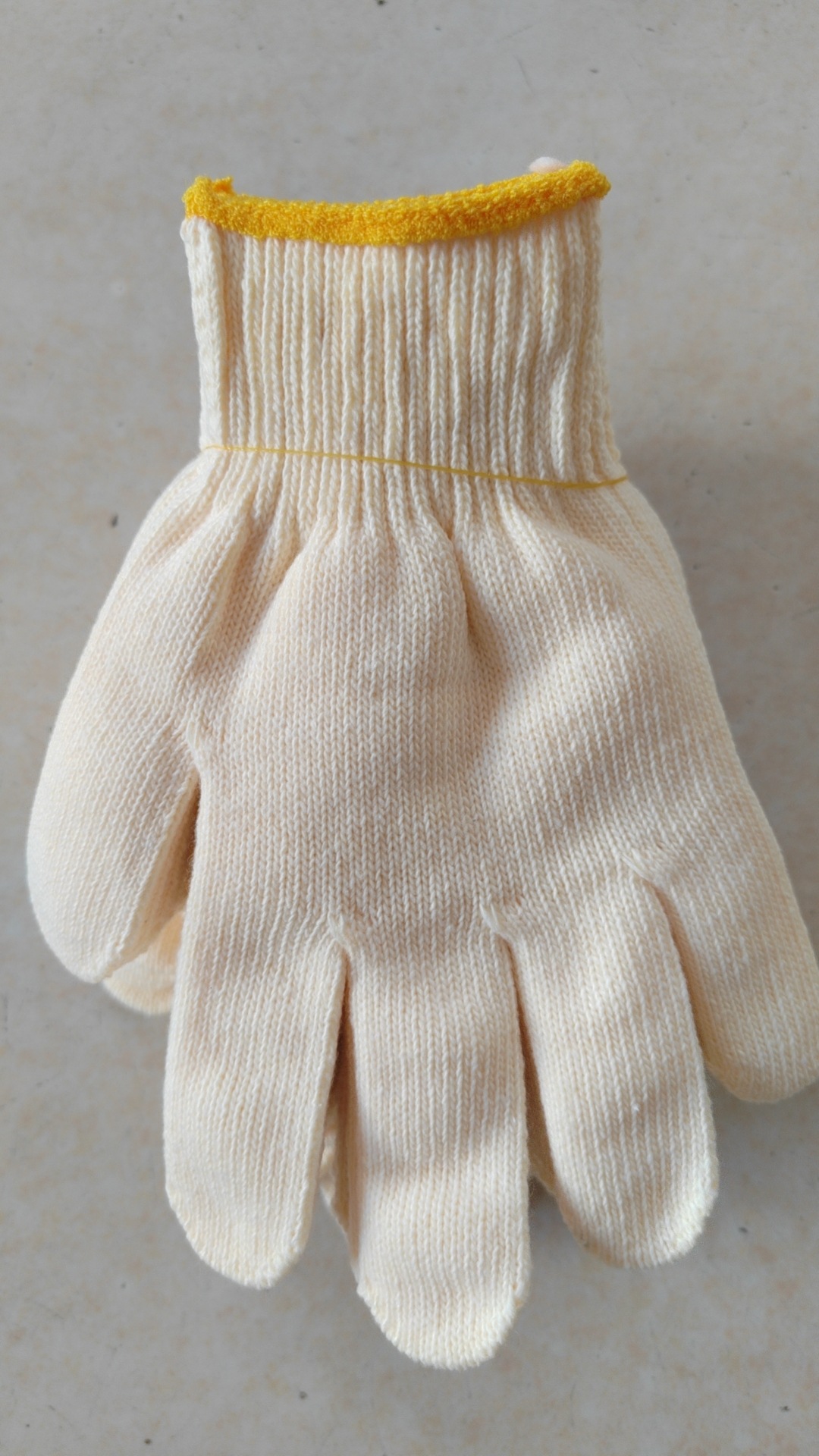 劳保手套加厚耐磨防护棉纱棉线手套本白花色劳动工作手套批发