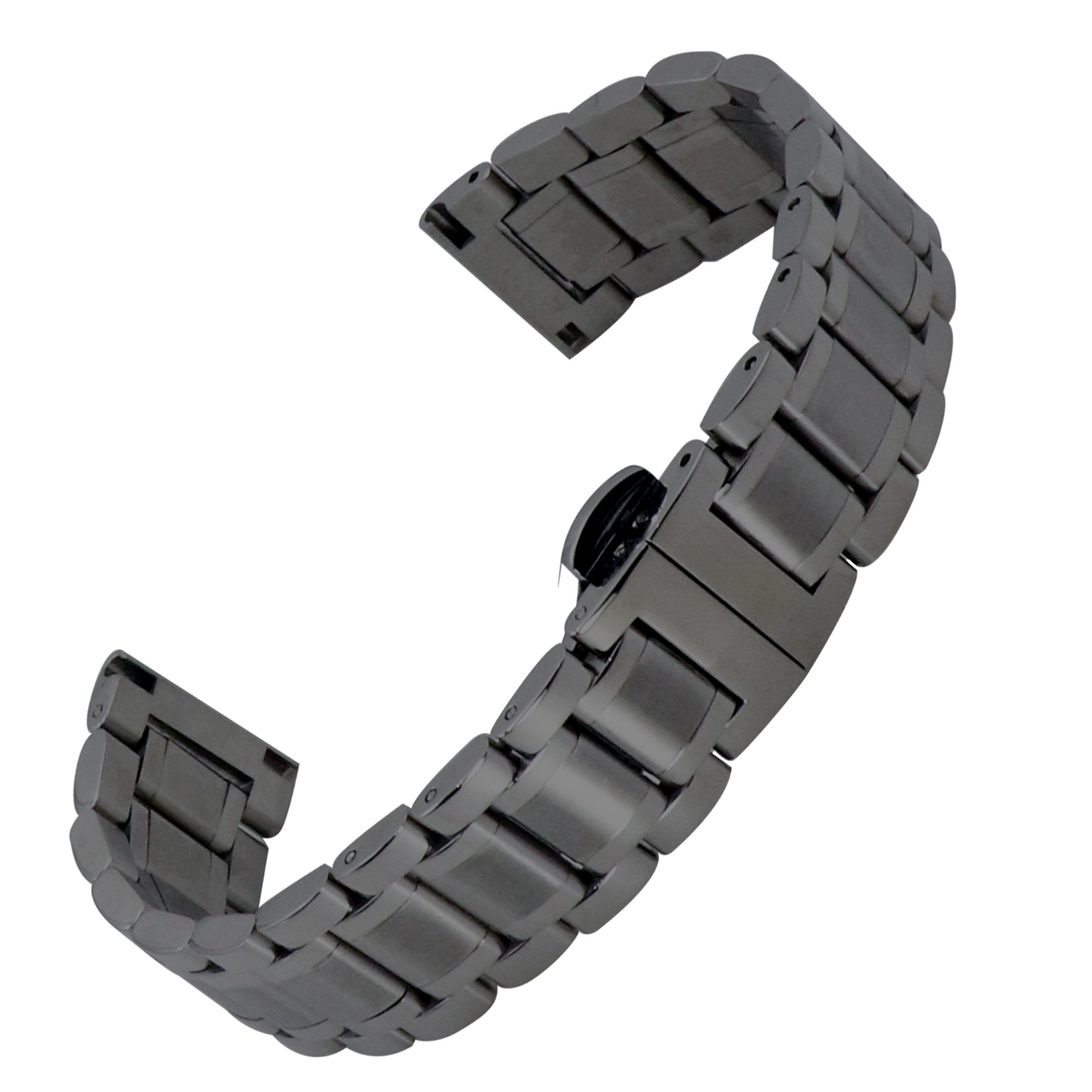 适用华为五珠实心钢表带 快拆生耳蝴蝶扣表带 代用dw实心表带