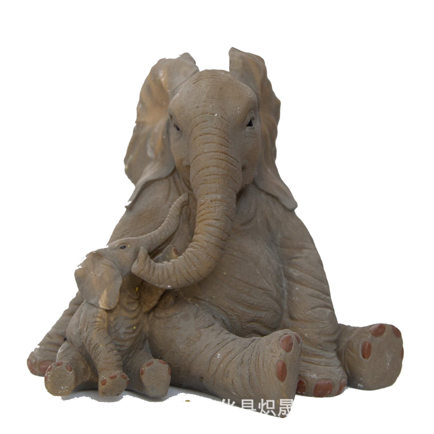 外贸花园树脂大象花园装饰摆件立体大小象母子招财大象