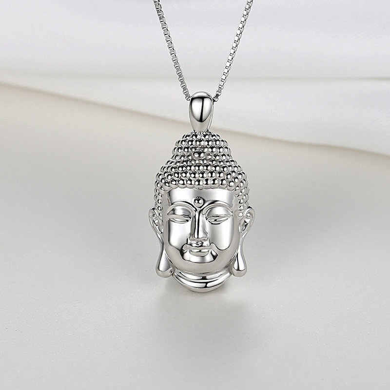 pt999铂金吊坠 佛头吊坠 佛项链 白金项链 金饰批发 铂金批发