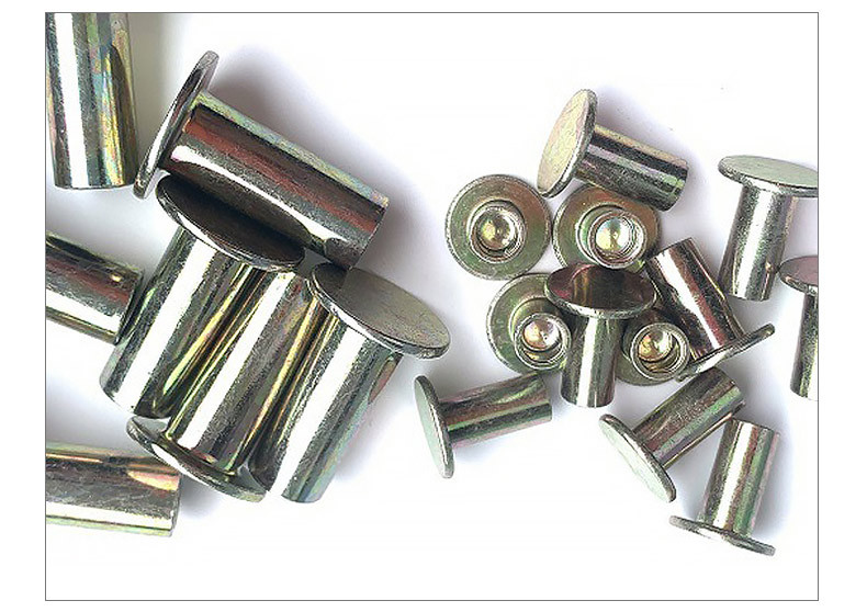 供应刹车片铆钉 平头半空心铁铆钉 金属平圆头半空心铆钉量大从优