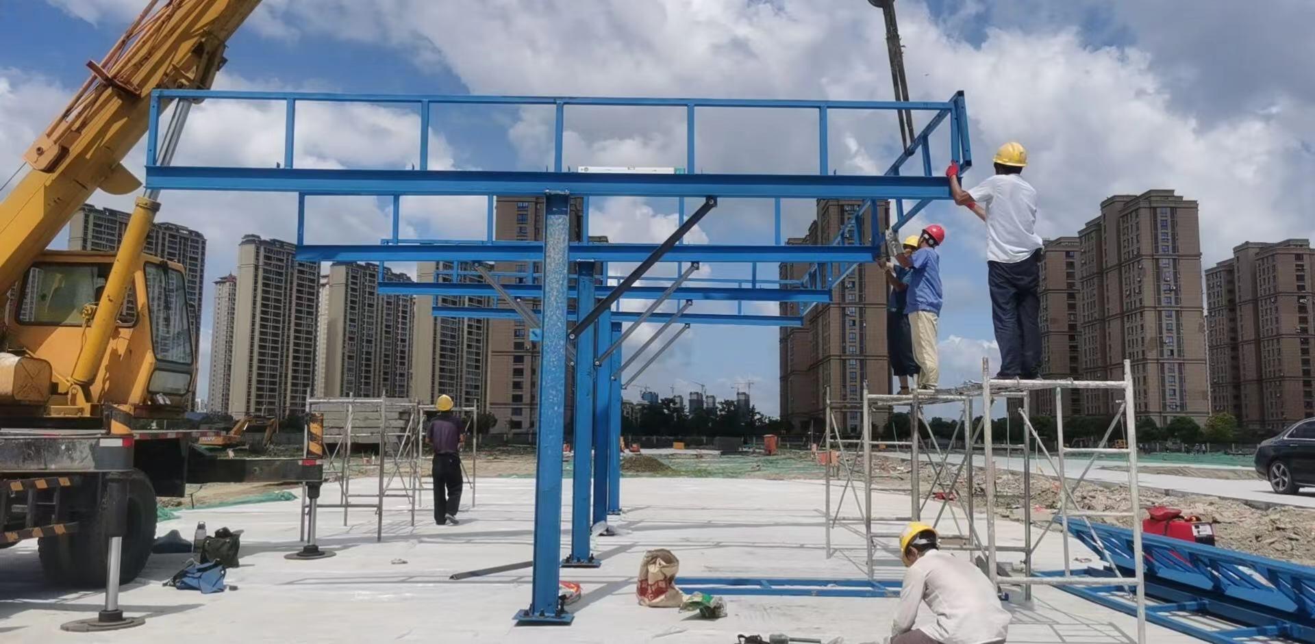 厂家供应建筑工地钢筋棚 组装式机械钢筋防护棚 工地木工棚