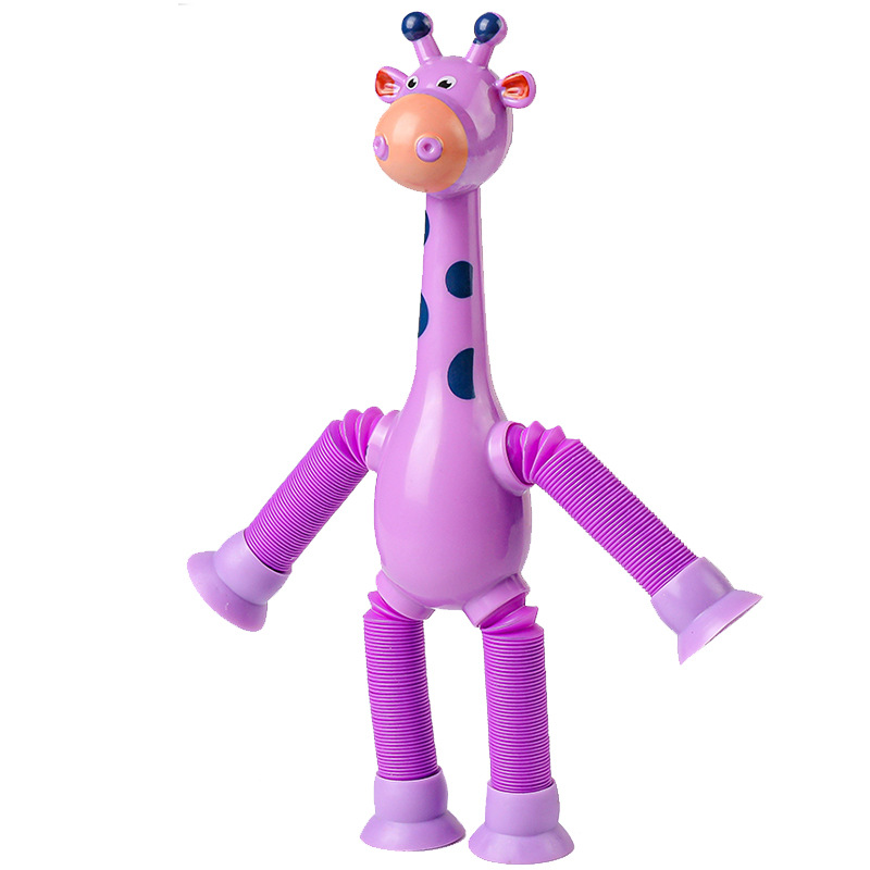 Giraffe Extension Tube Toy Variety Retractable Giraffe Decompression Toy Suction Cup Giraffe Creative Vent Toy