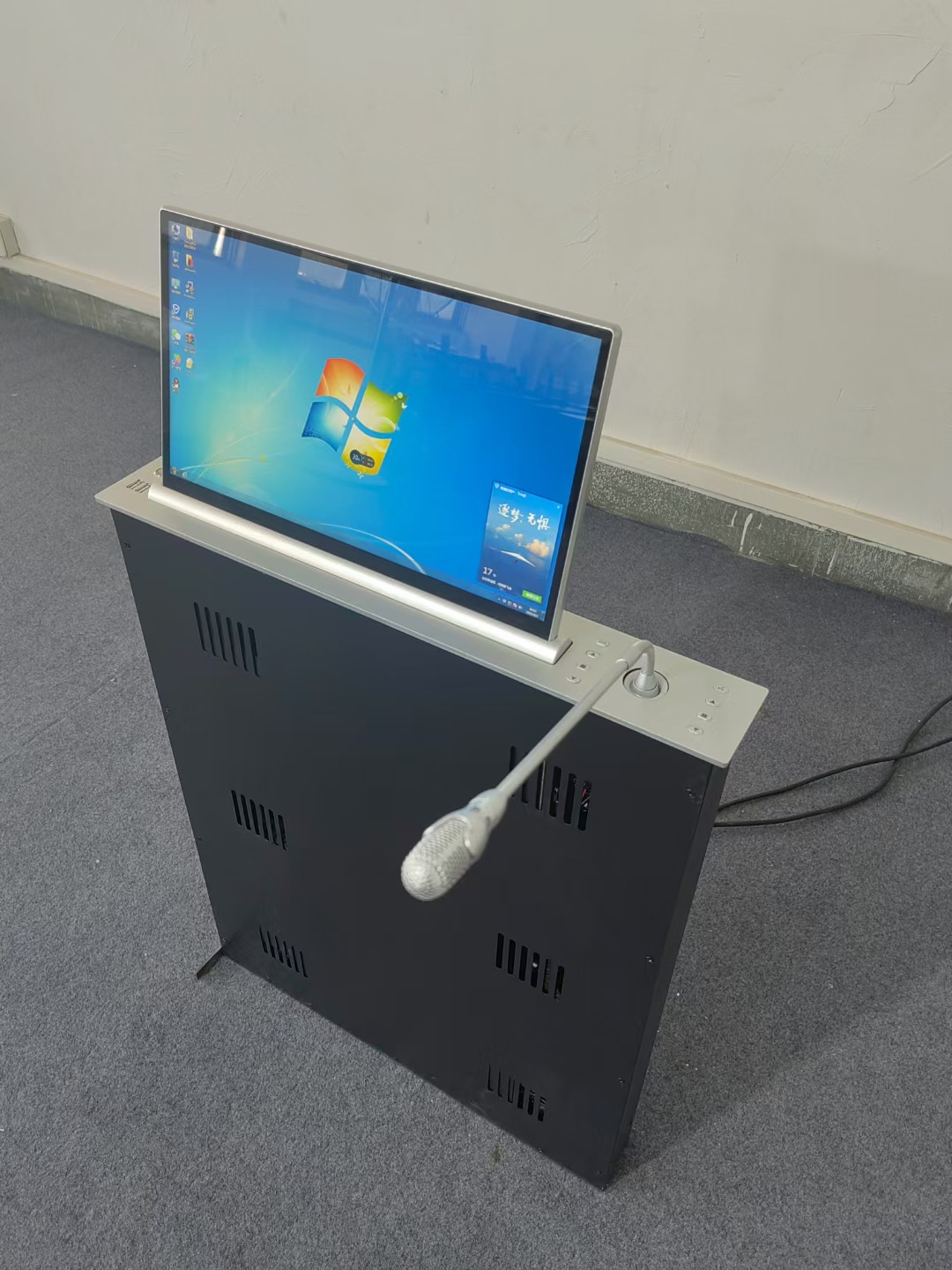 3寸超薄触摸液晶屏升降器异步带话筒一体-阿里巴巴