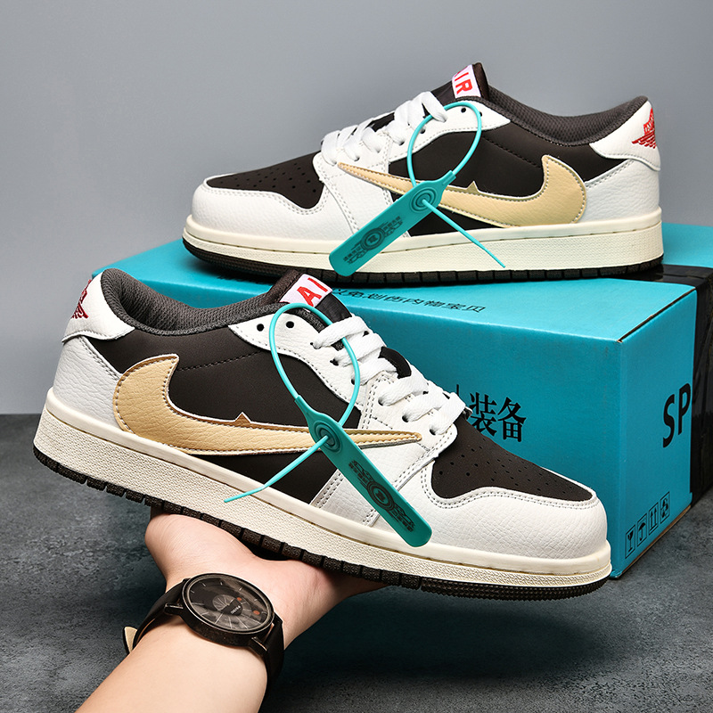 莆田男鞋aj低帮四季闪电倒钩板鞋正品鞋子男女鞋aj1鬼脸倒勾联名