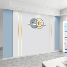 WT9P轻奢格栅壁纸墨绿背景墙壁画2024年新款电视沙发墙客厅卧室墙