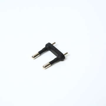 欧规德标通用转换插头欧规火牛插头2芯两圆裸尾电源线批