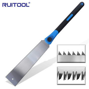 日式木工双面锯三面磨齿快速手锯家用手持伐木锯园林手板锯开榫锯