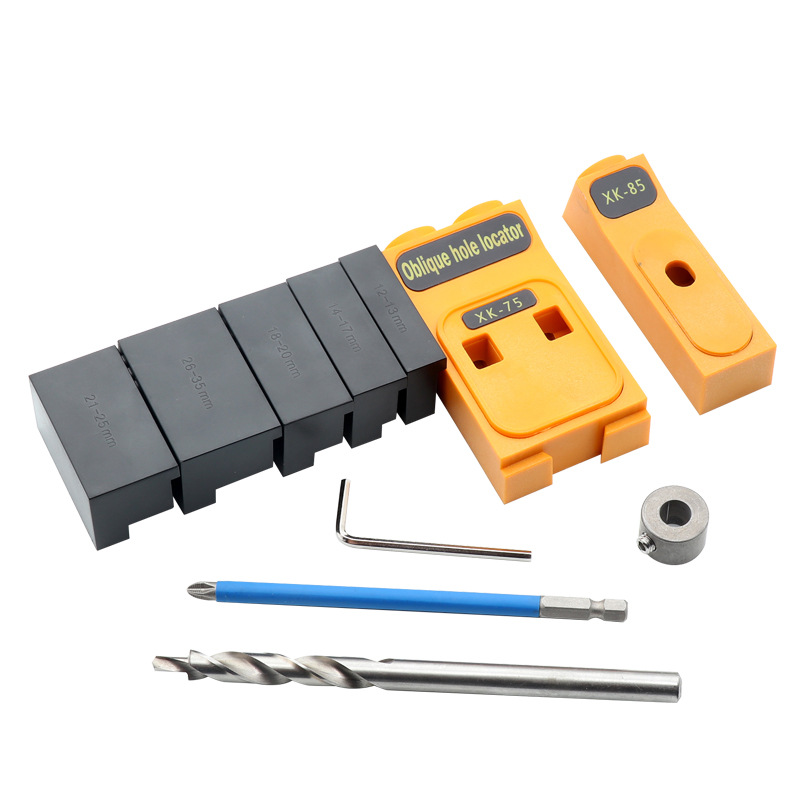 木工斜孔定位器 打斜孔 台阶钻 9mm 开孔器 阶梯斜眼限位环打洞