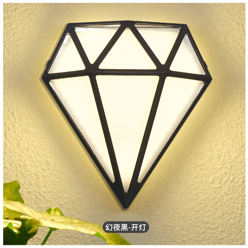 New Led Diamond Wall Lamp Villa Door Garden Courtyard Door Indoor and Outdoor Balcony Living Room Decoration Wall Lamp