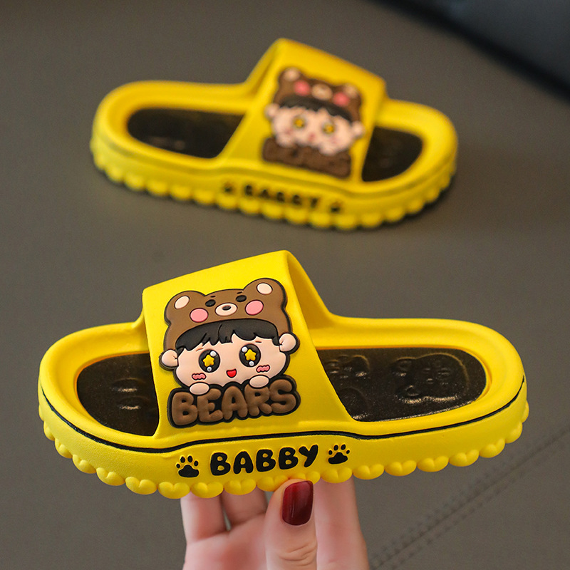 2023 new children‘s slippers summer boys cute fashion non-slip soft bottom home indoor parent-child girl slippers