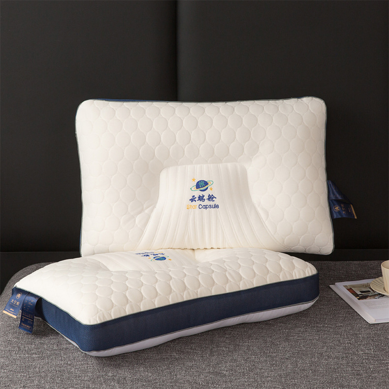 五星级酒店羽丝枕芯希尔顿同款高弹扭花羽丝绒枕头家用不塌陷-阿里巴