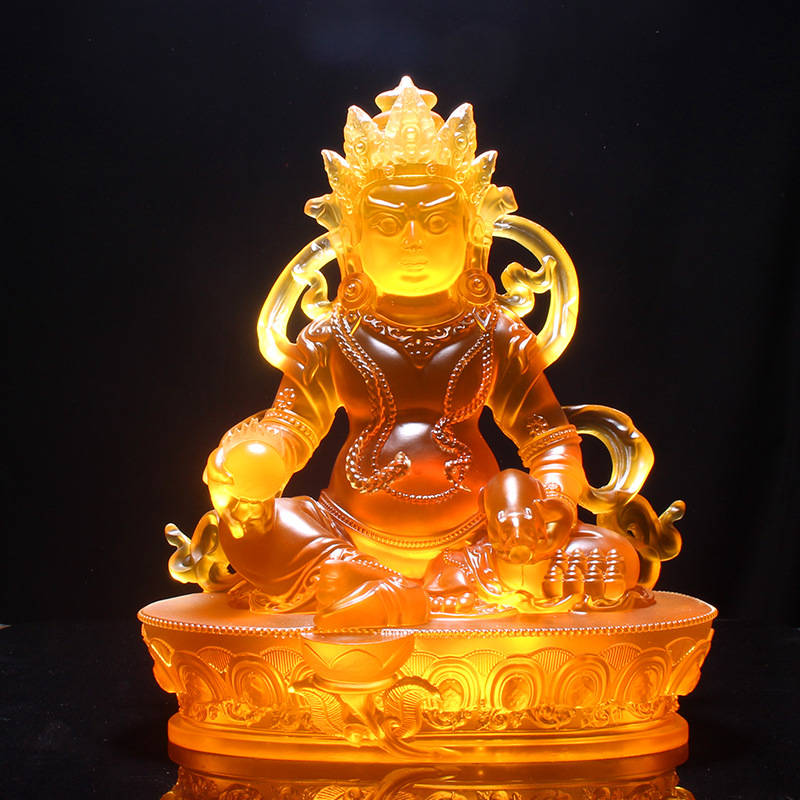 黄财神像16英寸树脂家用供奉密宗黄财神密宗神像五方财神像