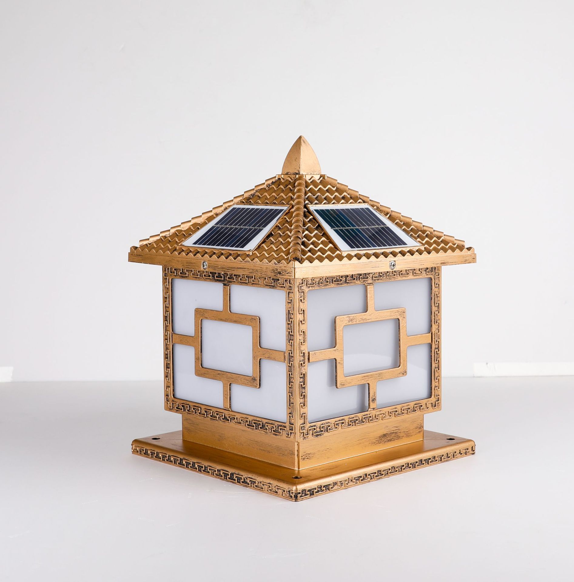 太阳能柱头灯围墙灯户外防水大门柱头灯 室外庭院灯太阳能景观灯