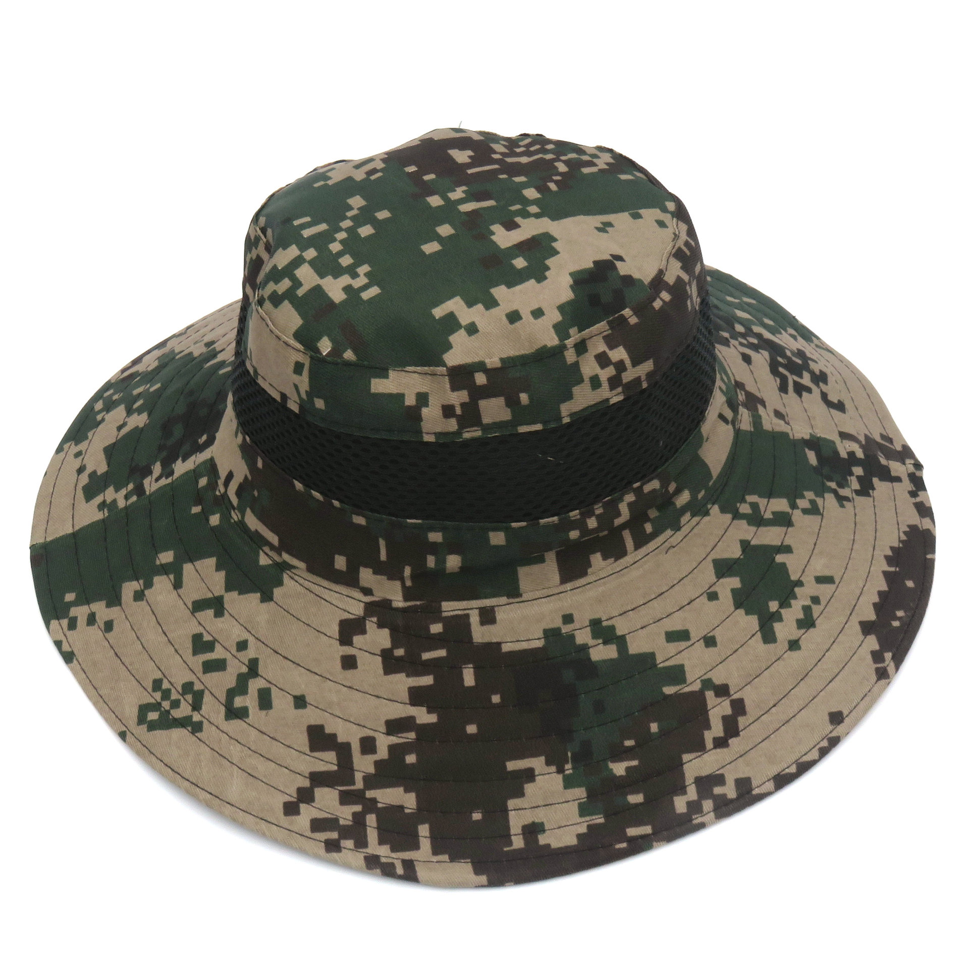 迷彩渔夫帽 男士户外休闲遮阳钓鱼帽大沿双面可戴迷彩防晒太阳帽