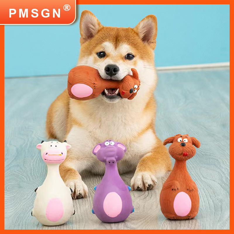 亚马逊爆款宠物狗狗发声玩具耐咬磨牙发声解闷小动物乳胶宠物玩具-阿