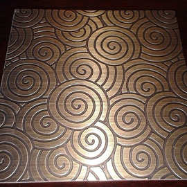 古铜色祥云复古不锈钢蚀刻板ktv酒店电梯门套镜面花纹蚀刻图案