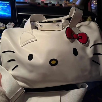 hellokitty卡通可爱大包包单肩蝴蝶结凯蒂猫手提健身包斜挎旅行包
