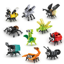 恒三和6038昆虫世界小颗粒拼装积木儿童益智玩具礼物幼儿机构礼物