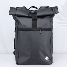厦门包袋厂家现货背包夹网PVC旅行包时尚背包双肩包流行卷口背包