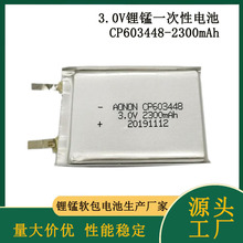 CP603448-2300mAh锂锰电池3V识别卡温控人员定位电池智能仪表电池