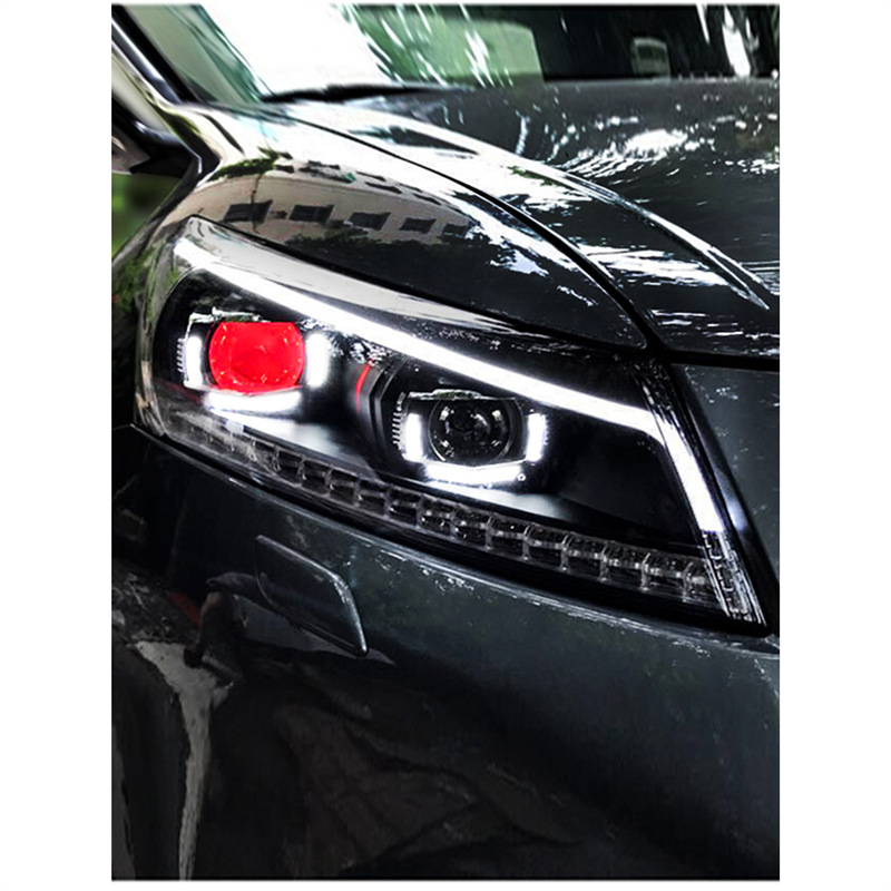 适用于适用于08-13款八代雅阁大灯总成改装led透镜日行灯流水转向