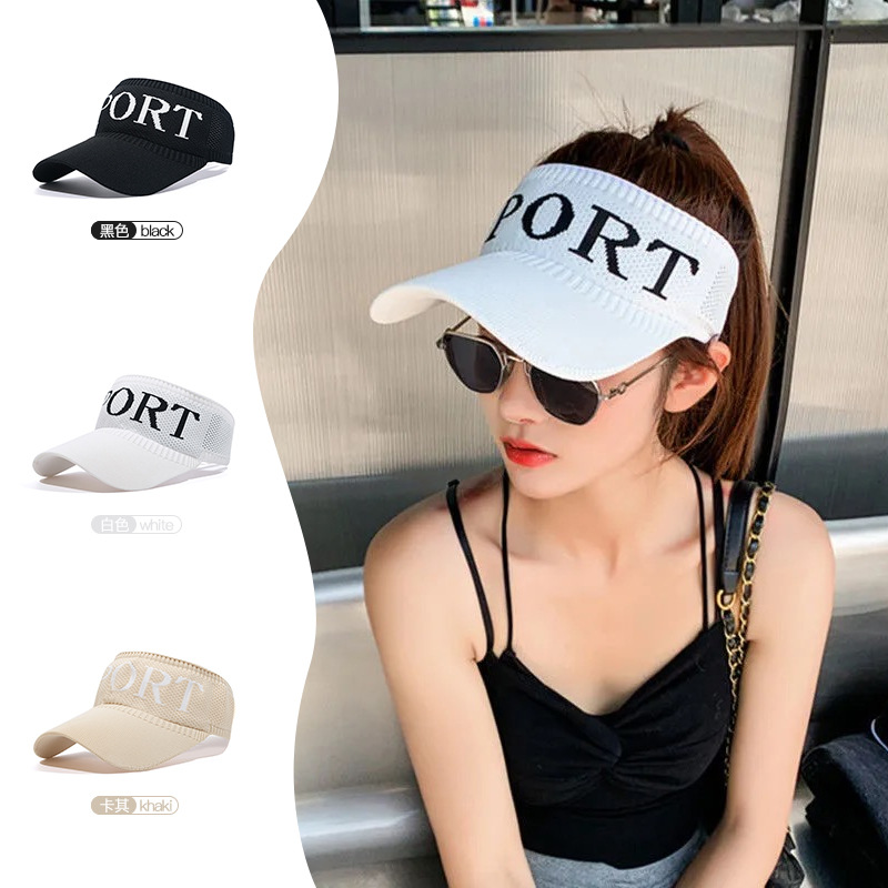 Air Top Sunhat Women's Sun Protection Summer Sports Hat Outdoor Running Quick-Drying Versatile Korean Style Trendy Peaked Sun Hat