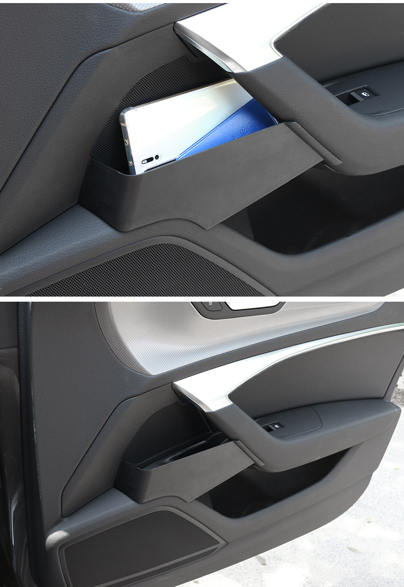 适用于19-21款全新奥迪a6l车门扶手箱储物盒 奥迪a6置物盒 改装