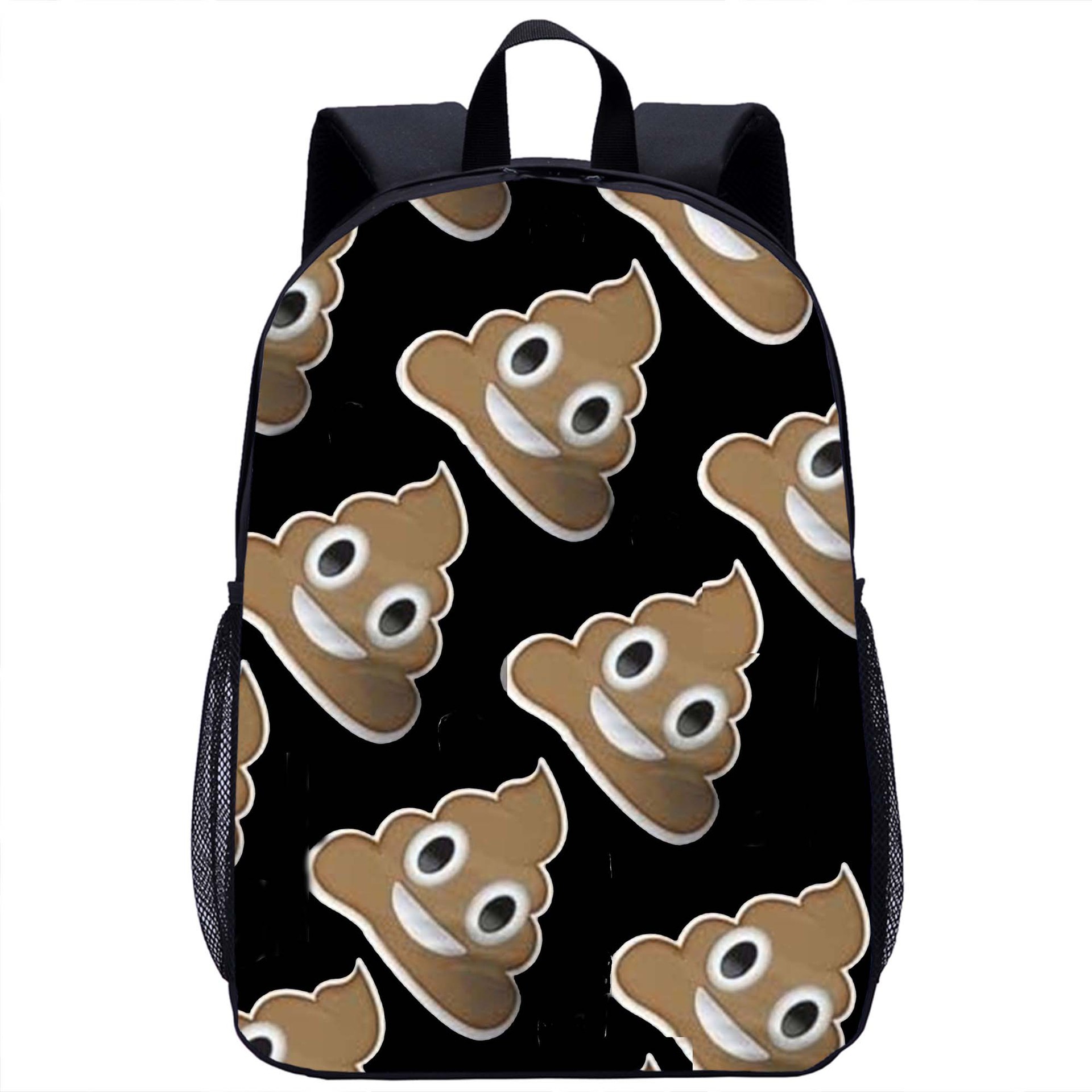 亚马逊热卖学生书包 来图个性印花17寸大容量青少年背包一件代发