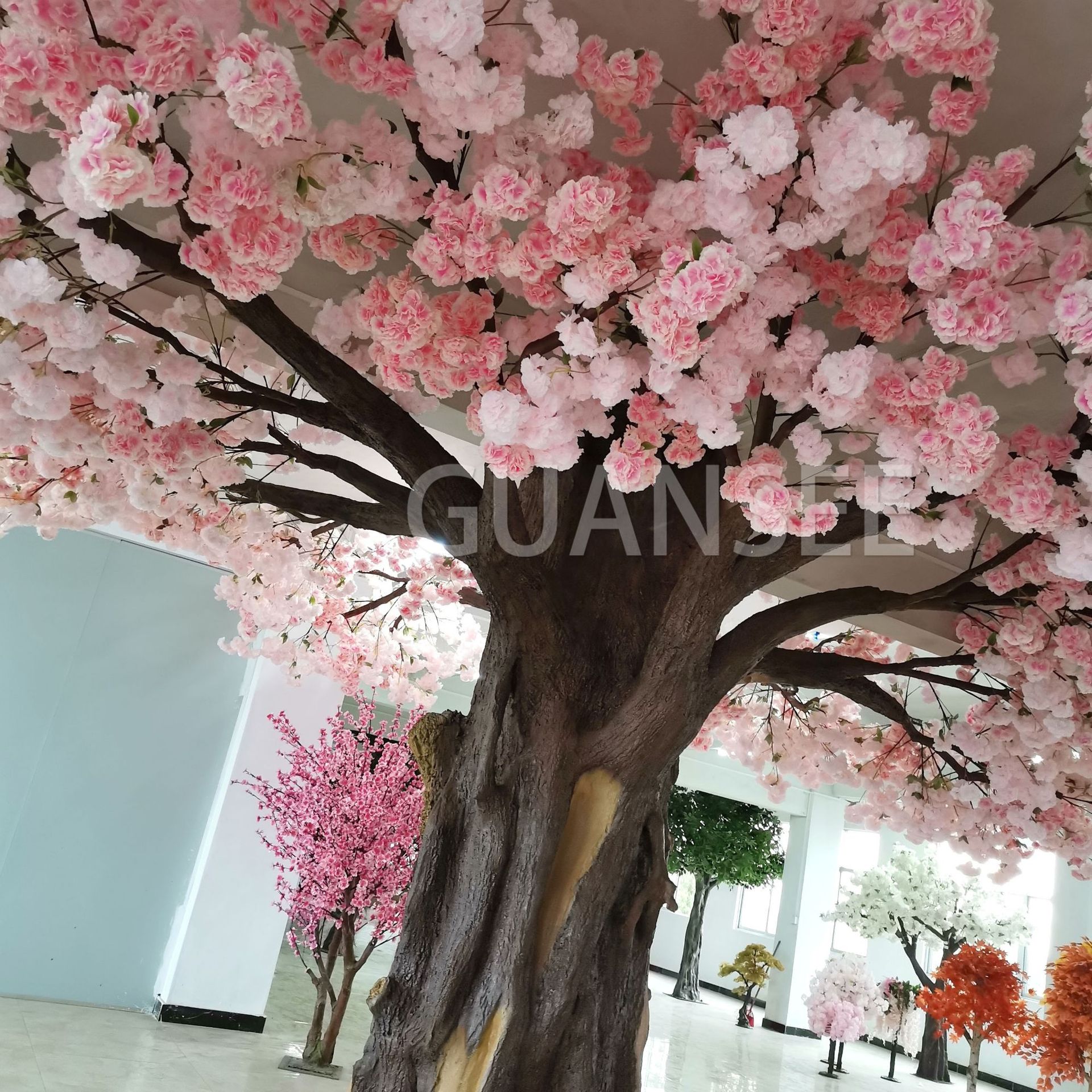 仿真樱花树仿真树大型室内装饰造景包柱子水泥树餐厅假树网红大树