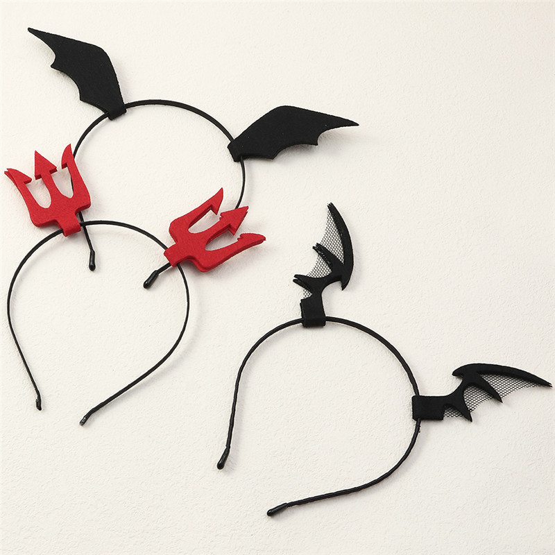 日系恶魔叉子发箍搞怪发卡网红主播直播头箍节日派对舞会装扮发饰