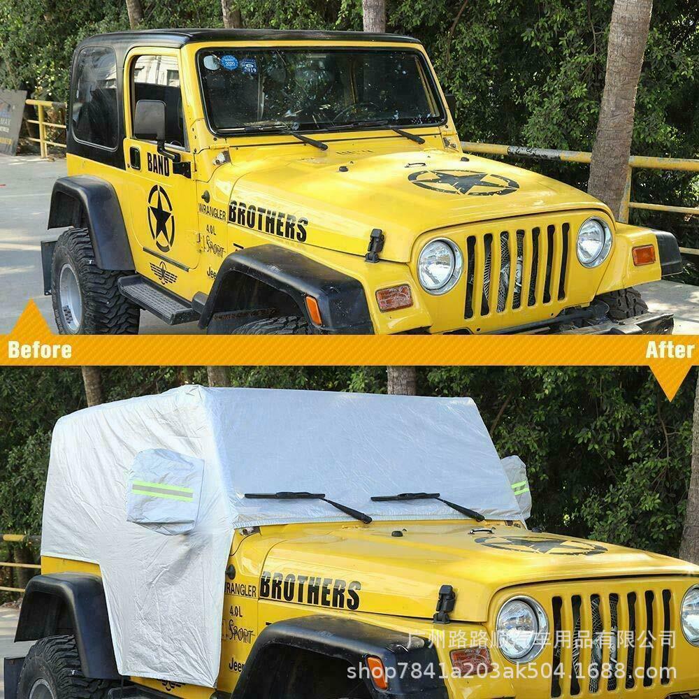 Jeep Wrangler Roof Half Cover Sunshade Thermal Shroud 2/4 Door Version TJ Wrangler Car Cover