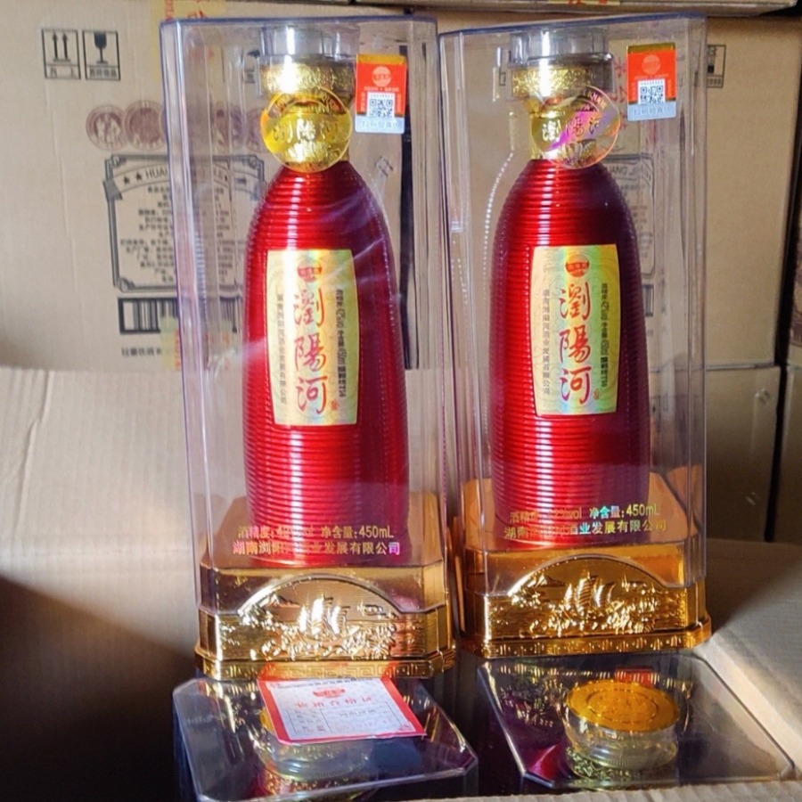 厂家批发浏阳河t50酒整箱6瓶一瓶450ml清香型白酒42度商务喜宴用