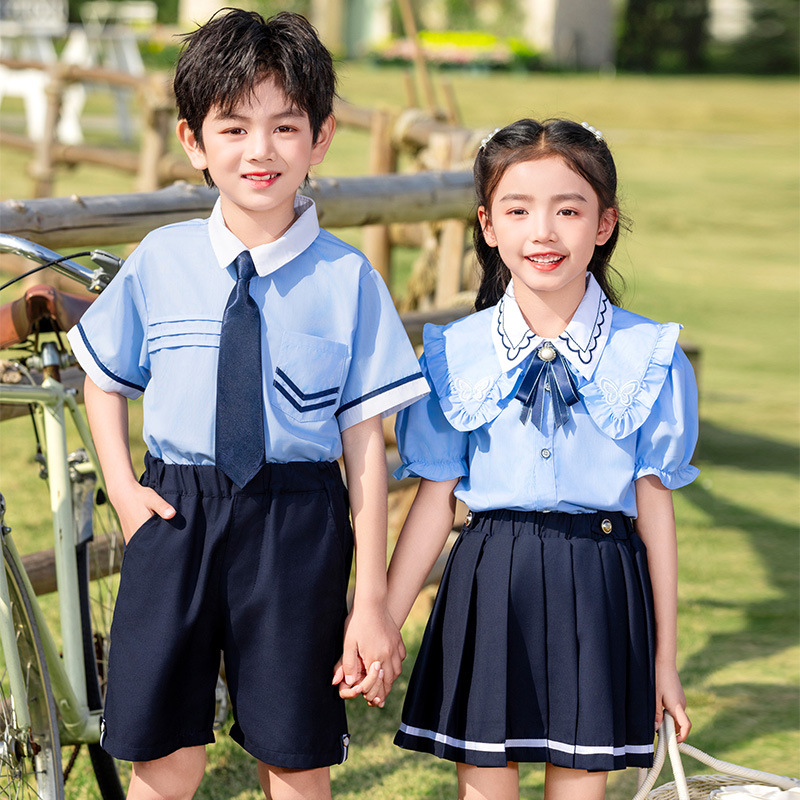 小学生校服套装夏季英伦学院风儿童班服高端幼儿园园服男女童夏款