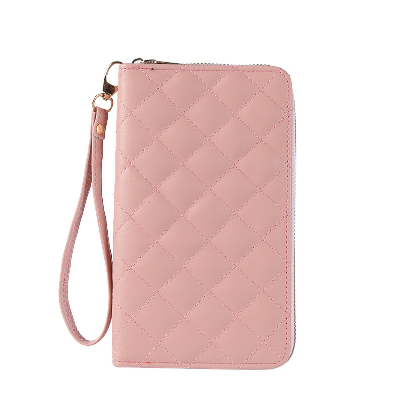 Wallet Women's Long Touch Screen New Products in Stock Wholesale Simple Wrist Strap Clutch Single Large Capacity Zipper Mobile Phone Bag